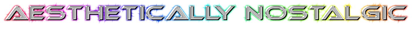 aesthetically nostalgic rainbow chrome text